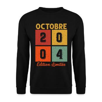 Octobre 2004 Vintage - Sweat-shirt Unisexe - noir - Devant - Alina (178cm) & Michal (187cm)