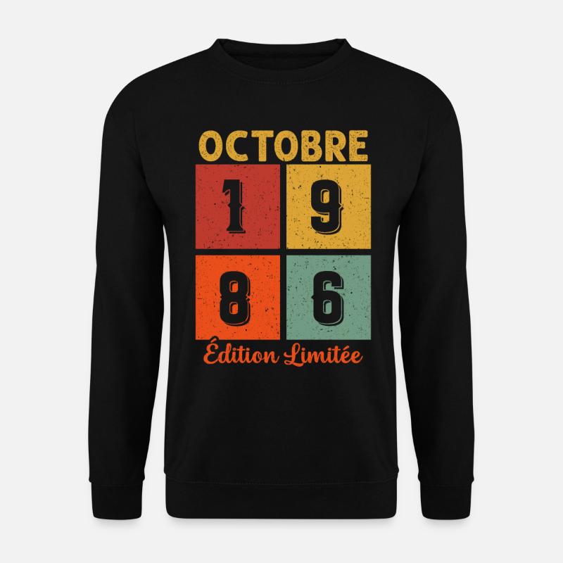 Octobre 1986 Édition limitée - Sweat-shirt Unisexe - noir