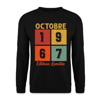 Octobre 1967 Édition limitée - Sweat-shirt Unisexe - noir - Devant - Alina (178cm) & Michal (187cm)