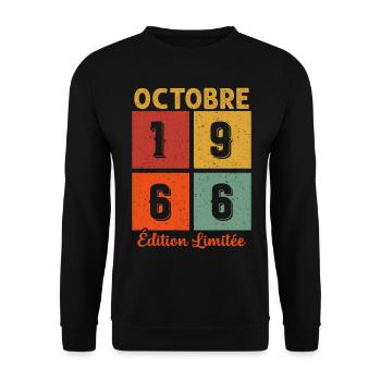 Octobre 1966 Édition limitée - Sweat-shirt Unisexe - noir - Devant - Alina (178cm) & Michal (187cm)