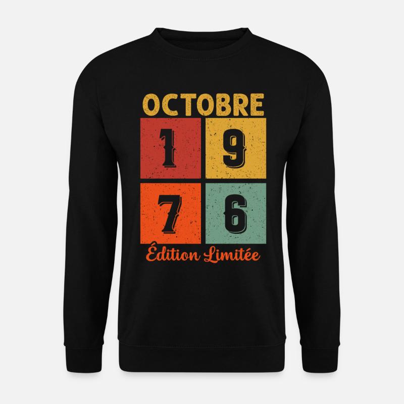 Octobre 1976 Édition limitée - Sweat-shirt Unisexe - noir