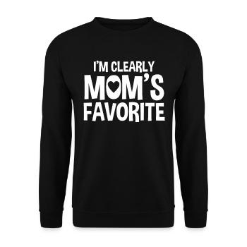 Je suis clairement le préféré de maman - Sweat-shirt Unisexe - noir - Devant - Alina (178cm) & Michal (187cm)
