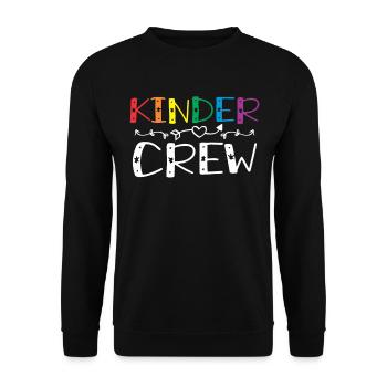 Kinder Crew 1st Day of Kindergarten Teacher - Unisex Sweatshirt - black - Front - Alina (178cm) & Michal (187cm)