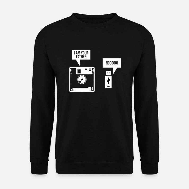USB-Diskette Ich bin dein Vater Computer Nerd - Unisex Pullover - Schwarz