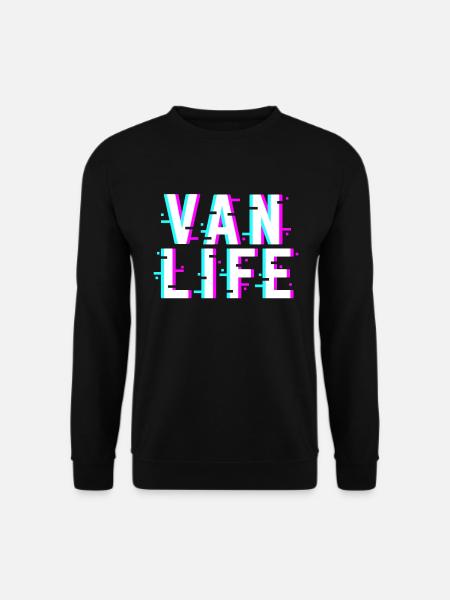 Van Life Camping Camper Wohnmobil - Unisex Pullover - Schwarz