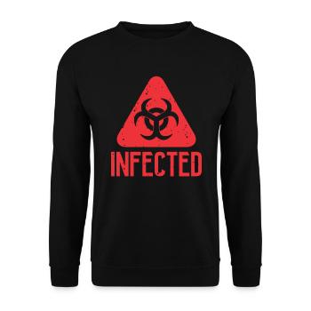 Infecte le symbole de risque biologique Zombie Apocalypse - Sweat-shirt Unisexe - noir - Devant - Alina (178cm) & Michal (187cm)