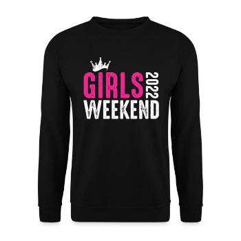Week-end des filles 2022 Cadeau de voyage des filles - Sweat-shirt Unisexe - noir - Devant - Alina (178cm) & Michal (187cm)