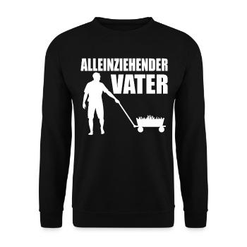 Alleinziehender Vater Vatertag Vatertagsgeschenk - Unisex Pullover - Schwarz - Vorne - Alina (178cm) & Michal (187cm)