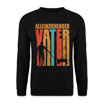 Alleinziehender Vater Vatertag Vatertagsgeschenk - Unisex Pullover - Schwarz - Vorne - Alina (178cm) & Michal (187cm)