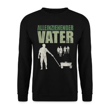 Alleinziehender Vater Vatertag Vatertagsgeschenk - Unisex Pullover - Schwarz - Vorne - Alina (178cm) & Michal (187cm)