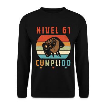 Niveau 61 complete - Sweat-shirt Unisexe - noir - Devant - Alina (178cm) & Michal (187cm)