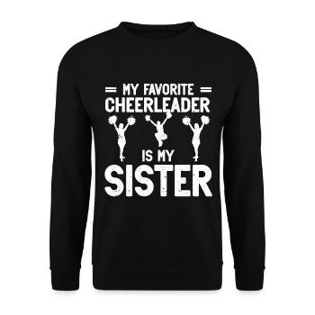 Ma pom-pom girl préférée est ma sœur - Sweat-shirt Unisexe - noir - Devant - Alina (178cm) & Michal (187cm)