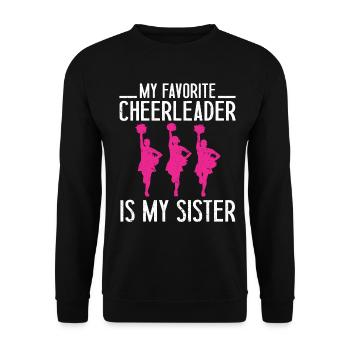 Ma pom-pom girl préférée est Ma sœur Cheer - Sweat-shirt Unisexe - noir - Devant - Alina (178cm) & Michal (187cm)