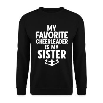 Ma pom-pom girl préférée est ma sœur - Sweat-shirt Unisexe - noir - Devant - Alina (178cm) & Michal (187cm)