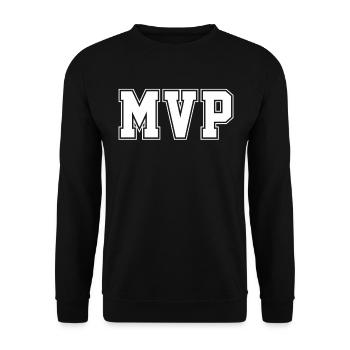 Most Valuable Player Funny Sport Humor - Unisex Sweatshirt - black - Front - Alina (178cm) & Michal (187cm)