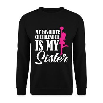 Ma pom-pom girl préférée est ma sœur - Sweat-shirt Unisexe - noir - Devant - Alina (178cm) & Michal (187cm)