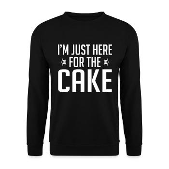 Im Just Here For The Cake - Unisex Sweatshirt - black - Front - Alina (178cm) & Michal (187cm)