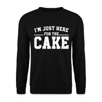Im Just Here For The Cake - Unisex Sweatshirt - black - Front - Alina (178cm) & Michal (187cm)