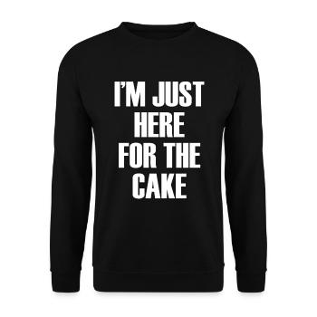 Im Just Here For The Cake - Unisex Sweatshirt - black - Front - Alina (178cm) & Michal (187cm)
