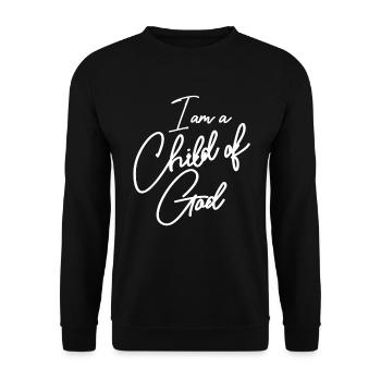 Je suis un enfant de Dieu Chrétien Jésus Religion - Sweat-shirt Unisexe - noir - Devant - Alina (178cm) & Michal (187cm)