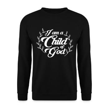 Je suis un enfant de Dieu Chrétien Jésus Religion - Sweat-shirt Unisexe - noir - Devant - Alina (178cm) & Michal (187cm)