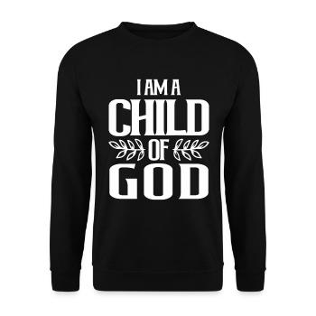 Je suis un enfant de Dieu Chrétien Jésus Religion - Sweat-shirt Unisexe - noir - Devant - Alina (178cm) & Michal (187cm)