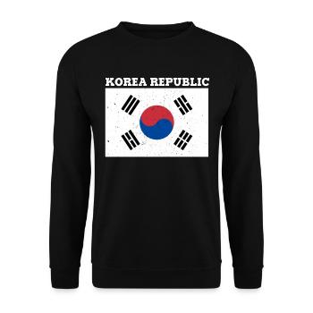 Korean Korean Republic Flag Pride Korean Flag - Unisex Pullover - Schwarz - Vorne - Alina (178cm) & Michal (187cm)