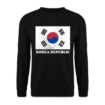 Korean Korean Republic Flag Pride Korean Flag - Unisex Pullover - Schwarz - Vorne - Alina (178cm) & Michal (187cm)