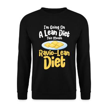 Noodles Noodle Lover Ravioli Cadeau - Sweat-shirt Unisexe - noir - Devant - Alina (178cm) & Michal (187cm)
