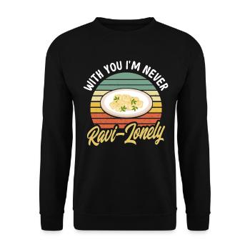 Noodles Noodle Lover Ravioli Cadeau - Sweat-shirt Unisexe - noir - Devant - Alina (178cm) & Michal (187cm)