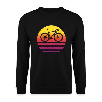 Gravel Bike Shirt Gravelbike - Unisex Pullover - Schwarz - Vorne - Alina (178cm) & Michal (187cm)