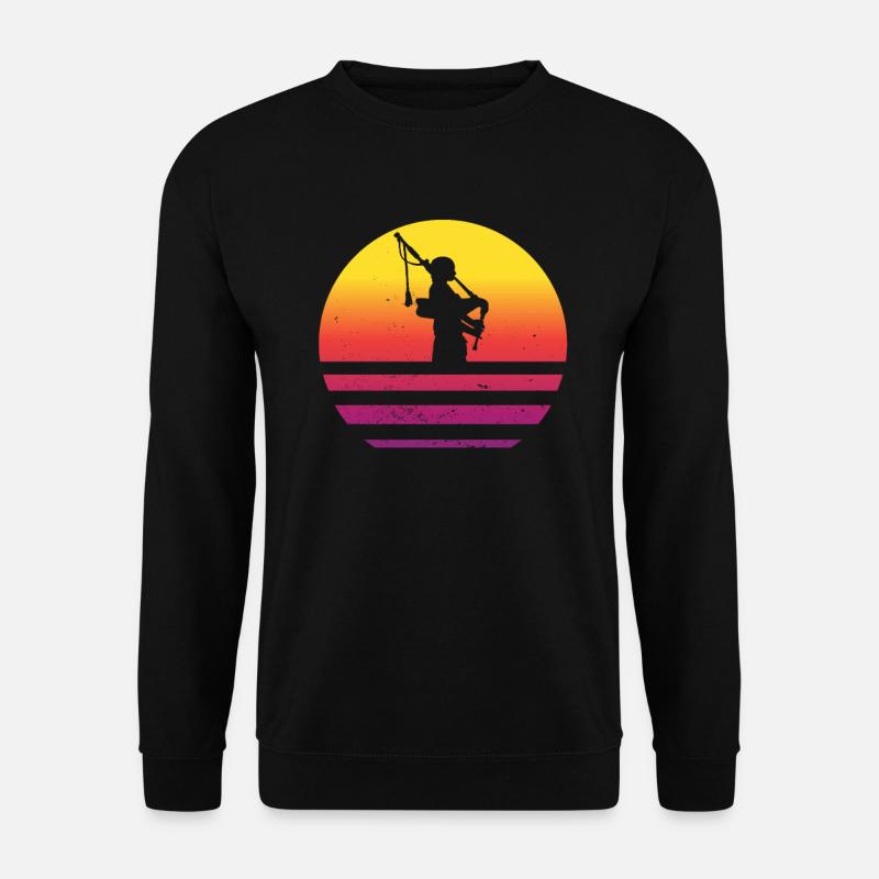 Retro Dudelsack - Unisex Pullover - Schwarz