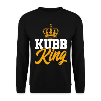 Kubb Kubb König Geschenk - Unisex Pullover - Schwarz - Vorne - Alina (178cm) & Michal (187cm)
