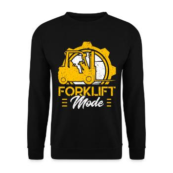 Forklift Driver Forklift Mode Gift - Unisex Sweatshirt - black - Front - Alina (178cm) & Michal (187cm)