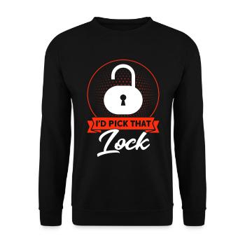 Je craquerais ce cadeau de serrure - Sweat-shirt Unisexe - noir - Devant - Alina (178cm) & Michal (187cm)