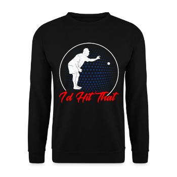 Boules game I would meet the gift - Unisex Sweatshirt - black - Front - Alina (178cm) & Michal (187cm)