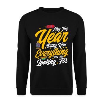 Diwali Hindus Sikh Fest der Lichter Geschenk - Unisex Pullover - Schwarz - Vorne - Alina (178cm) & Michal (187cm)