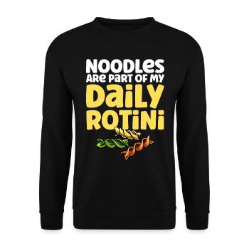 Noodles Noodle Lover Lasagne Spaghetti Cadeau - Sweat-shirt Unisexe - noir - Devant - Alina (178cm) & Michal (187cm)