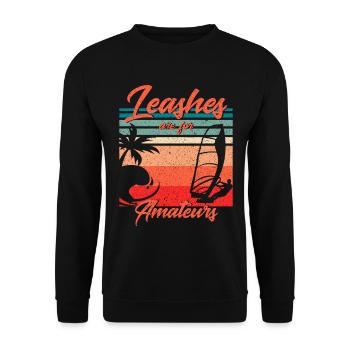 Surfer Windsurfer Windsurfen Surfen Geschenk - Unisex Pullover - Schwarz - Vorne - Alina (178cm) & Michal (187cm)