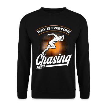 Running Semi-Marathon Jogging Cadeau - Sweat-shirt Unisexe - noir - Devant - Alina (178cm) & Michal (187cm)