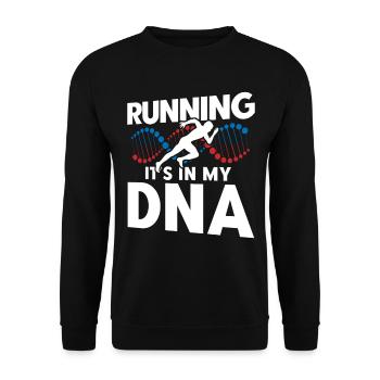 Semi-marathon Running Jogging Cadeau - Sweat-shirt Unisexe - noir - Devant - Alina (178cm) & Michal (187cm)