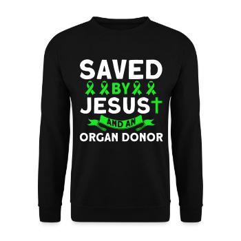 Transplantiert Organtransplantation Operation - Unisex Pullover - Schwarz - Vorne - Alina (178cm) & Michal (187cm)