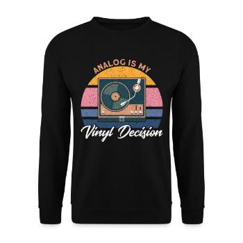 Disque vinyle LP Collector Cadeau - Sweat-shirt Unisexe - noir - Devant - Alina (178cm) & Michal (187cm)