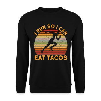 Running Half Marathon Jogging Gift - Unisex Sweatshirt - black - Front - Alina (178cm) & Michal (187cm)