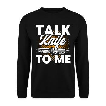 Knife Collector Knife Collection Blacksmith Gift - Unisex Sweatshirt - black - Front - Alina (178cm) & Michal (187cm)