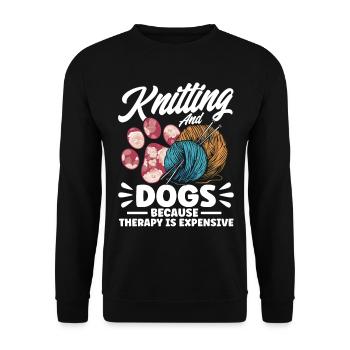 Tricot Fil Tricot TricotEr Tissu Cadeau - Sweat-shirt Unisexe - noir - Devant - Alina (178cm) & Michal (187cm)
