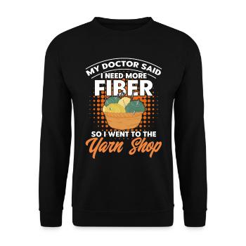 Fil Tricot Tricot Tissu Tricot Cadeau - Sweat-shirt Unisexe - noir - Devant - Alina (178cm) & Michal (187cm)