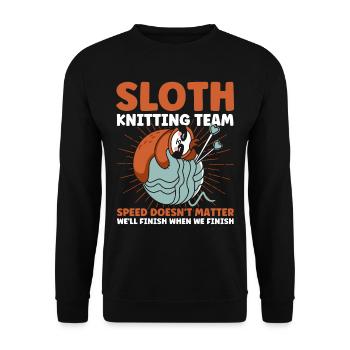 Fil Tricot Tricot TricotEr Tissu Cadeau - Sweat-shirt Unisexe - noir - Devant - Alina (178cm) & Michal (187cm)