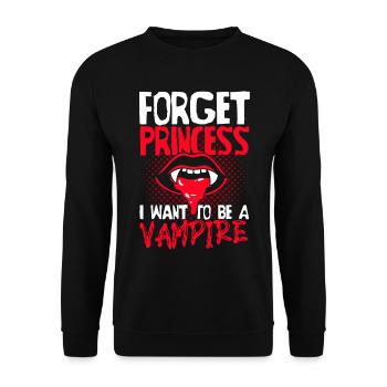 Horror Halloween Prinzessin Vampir Gruselig - Unisex Pullover - Schwarz - Vorne - Alina (178cm) & Michal (187cm)