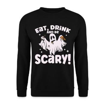 Horror Halloween Food Drink scary Creepy - Unisex Sweatshirt - black - Front - Alina (178cm) & Michal (187cm)